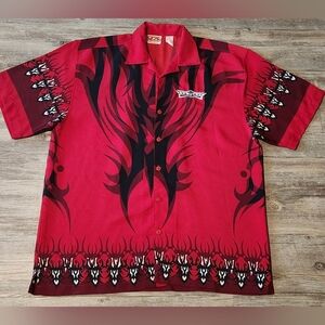 Tribal Print Malibu Dreams Las Vegas Button‎ Down Shirt size XL.